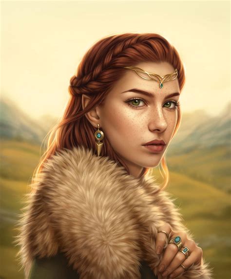 Digital painting portrait of an Elven maiden | Character portraits, Digital painting portrait ...