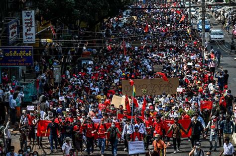 Thousands protest military takeover in Myanmar | ABS-CBN News