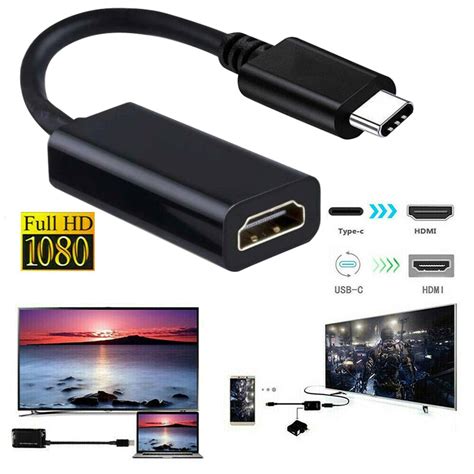 USB-C Type C to HDMI Adapter USB 3.1 Cable for Android Phone Tablet ...