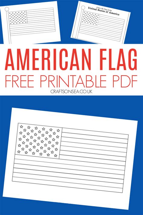 FREE American Flag Printable - Crafts on Sea