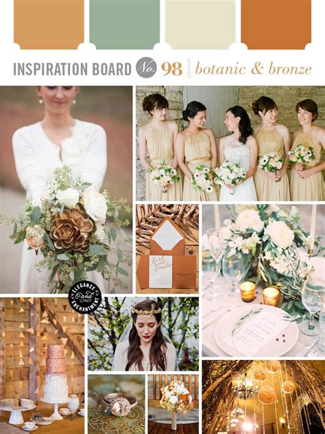 Inspiration Board #98: Botanic and Bronze | Bronze wedding, Copper ...