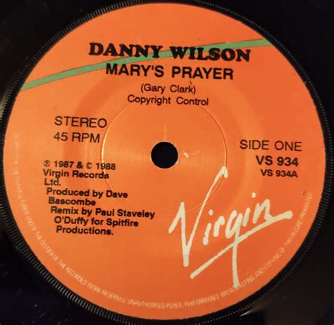 Danny Wilson – Mary's Prayer (1987, Vinyl) - Discogs