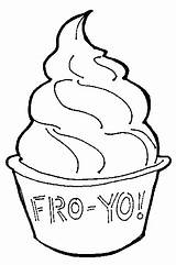 Frozen Yogurt Coloring Pages sketch template