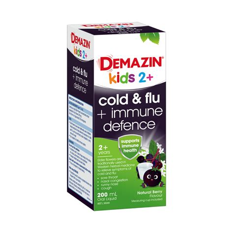 Kids Cold & Flu Liquid | Natural Berry Flavour | Demazin