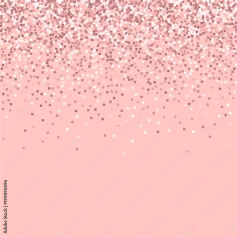 Pink gold glitter. Scatter top gradient with pink gold glitter on pink background. Mesmeric ...