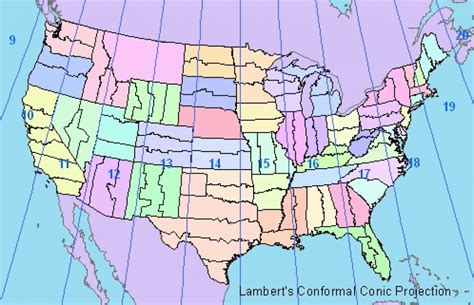 State Plane Coordinate System Map - Printable Map