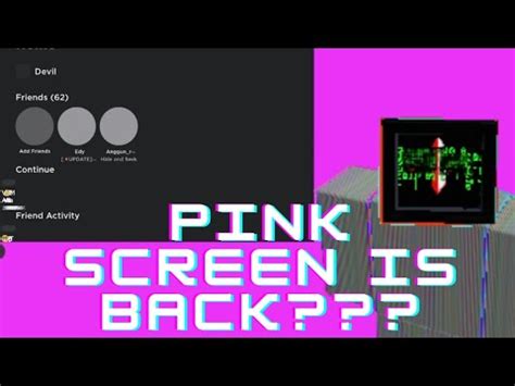 ROBLOX *PINK SCREEN GLITCH* IS BACK??? - YouTube