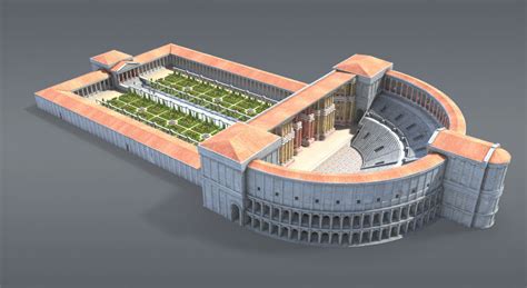 Theatre of Pompey (Rome, 1st c. BC) - 3D scene - Mozaik Digital Education and Learning