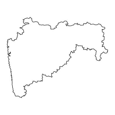 Premium Vector | Maharashtra state map administrative division of India Vector illustration