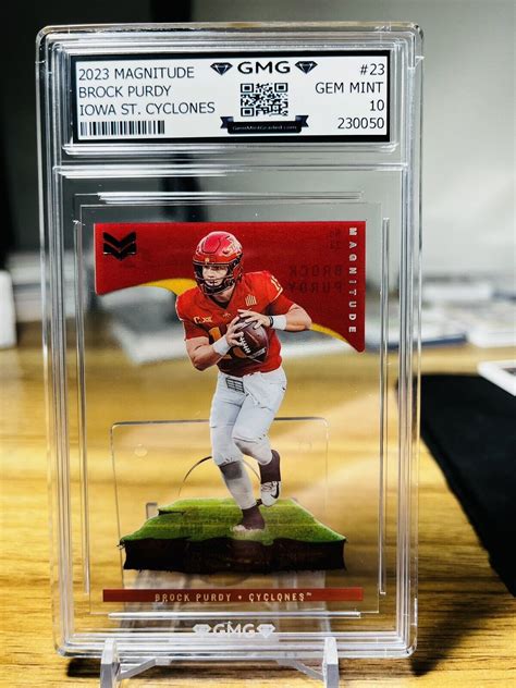 2023 Magnitude Draft Brock Purdy #23 GMG Graded 10 Gem Mint 💎 Iowa St ...