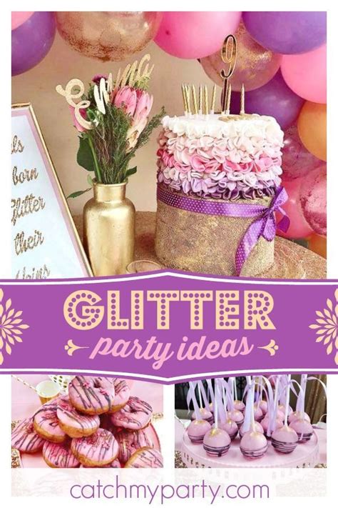 Birthday "Emma's Glitter and Shimmer Party" | Catch My Party in 2024 ...