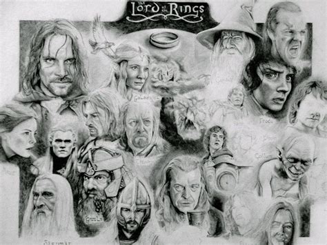 Lord of the Rings Character Drawing | Character drawing, Lord of the rings, Drawings