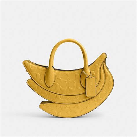 COACH Banana Bag In Signature Leather in Yellow | Lyst