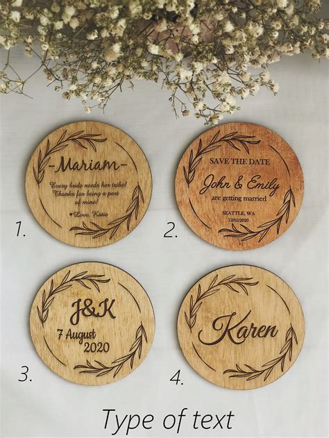 Personalized Wedding Coasters Wedding Favors Engraved | Etsy