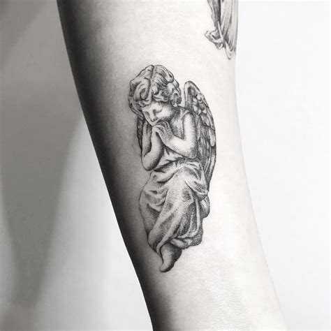 Praying Angel Tattoo | Angel tattoo for women, Pray tattoo, Forearm sleeve tattoos