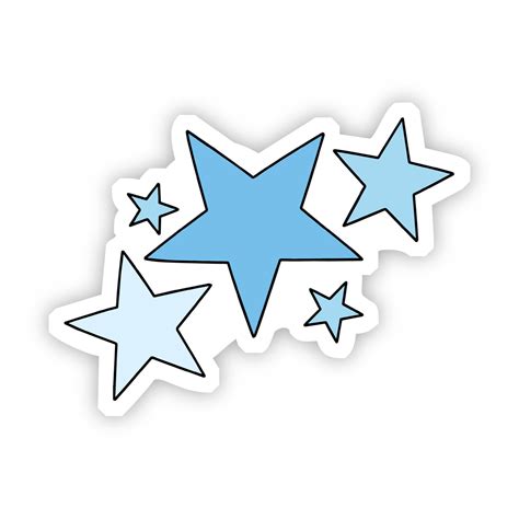 Blue Stars Aesthetic Sticker | Aesthetic stickers, Preppy stickers ...