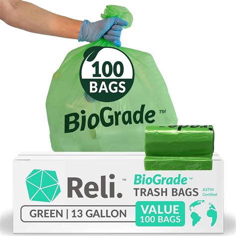 Reli. Biodegradable 13 Gallon Trash Bags Review - Shop Biodegradables