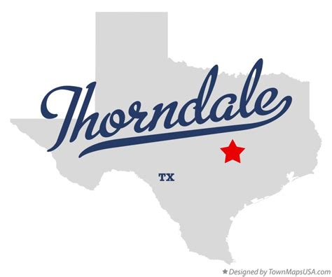 Map of Thorndale, TX, Texas