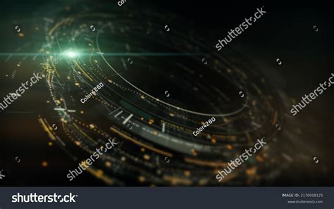 Futuristic Holographic Head Display Data Matrix Stock Illustration ...