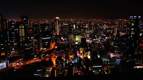 Free download | HD wallpaper: night view, osaka, japan, sky building ...