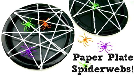 How To Make Paper Plate Spiderwebs - YouTube