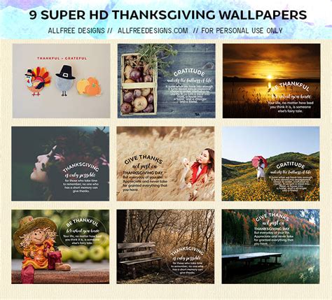 9 Free Super HD Thanksgiving Quotes Wallpaper Designs