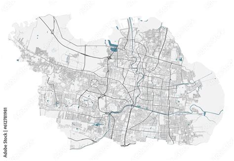 Surabaya map. Detailed map of Surabaya city administrative area ...