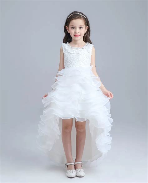 Glitz White Princess Children Flower Girl Dresses For Weddings Kid ...