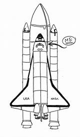 Cartoon Spaceship Coloring Page Pages sketch template