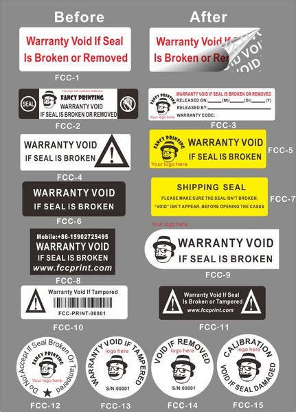 Custom Tamper Evident Security Seal VOID Stickers – Fancyprint