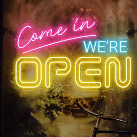 Open Neon Sign Come In We're Open Led Light - NeonGrand