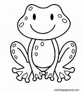 Cute Free Frog Coloring Page  Printable Pages sketch template