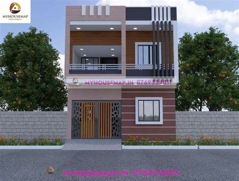 simple front balcony design house 22×45 ft