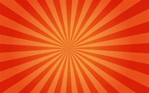 Sun rays retro vintage style on orange background, Sunburst pattern background. Rays. Summer ...