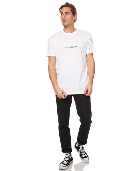 Stussy Designs Line Mens Tee - White | SurfStitch