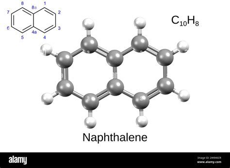 Chemical formula, structural formula and 3D ball-and-stick model of ...