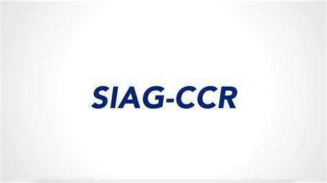 SIAG-CCR - YouTube