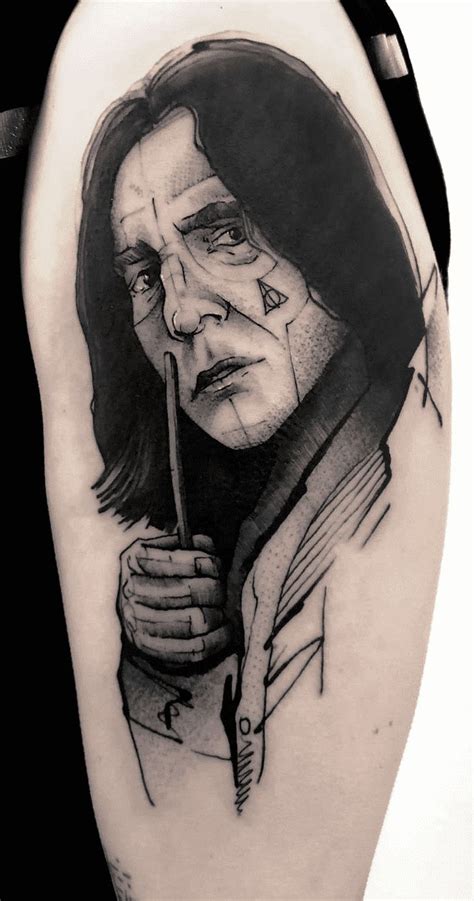 Severus Snape Tattoo Design Images (Severus Snape Ink Design Ideas) | Severus snape tattoo, Wand ...