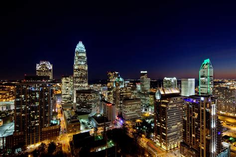 Skyline of Charlotte Image Courtesy of Visit Charlotte | Charlotte skyline, Skyline, Travel and ...