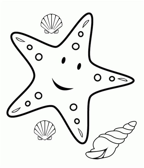 Starfish Coloring Pages For Kids - Coloring Home