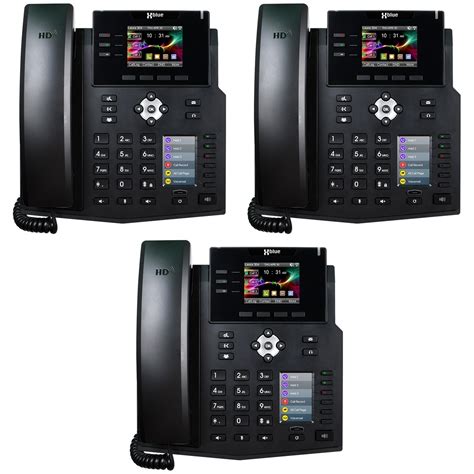 XBLUE Cloud Phone System IP Phone Bundle w/ 3 Phones - XBLUE