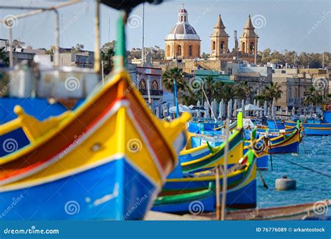 Luzzu Anchored at the Port of Marsaxlokk Stock Image - Image of glimpse, island: 76776089