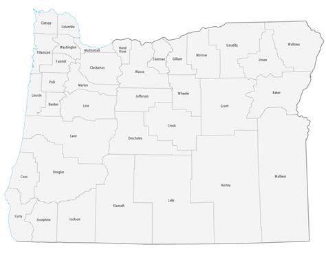 Oregon County Map - GIS Geography