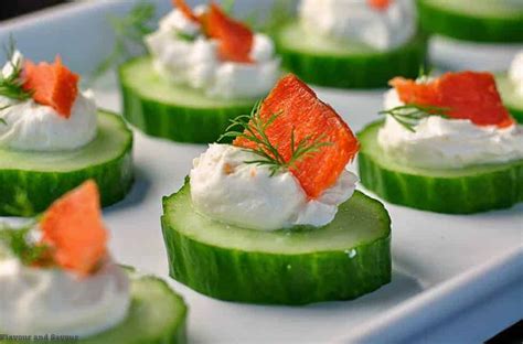 Smoked Salmon Cucumber Bites - Flavour and Savour