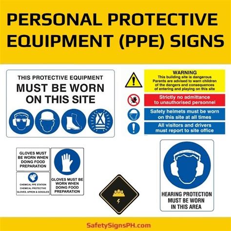 Personal Protective Equipment (PPE) Signs - SafetySignsPH.com Philippines