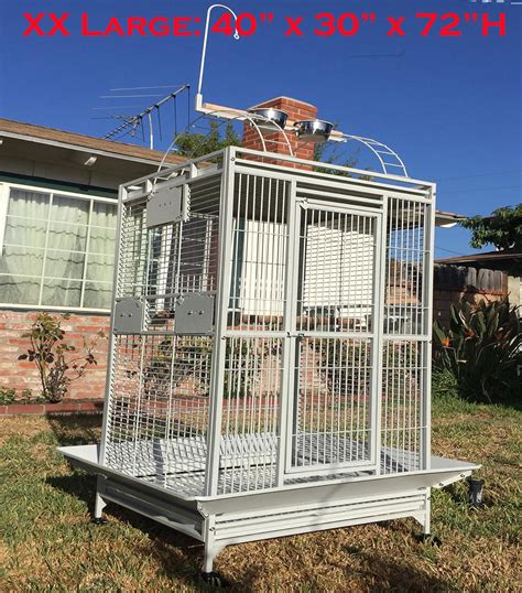 Amazon.com : 4 Size, Castle PlayTop Parrot Cage for Large Macaws Cockatoos African Grey Amazon ...