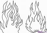 Printable Fire Flames Coloring Pages sketch template