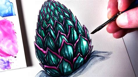 Painting a DRAGON EGG - Time Lapse - YouTube