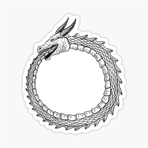 "Ouroboros Jormungandr World Serpent Sea Serpent" Sticker for Sale by Compeer | Redbubble