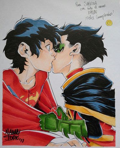 Super Sons Kiss by xiannustudio.deviantart.com on @DeviantArt | Robin ...